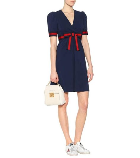 gucci navy dress with butterflys|net a porter Gucci dresses.